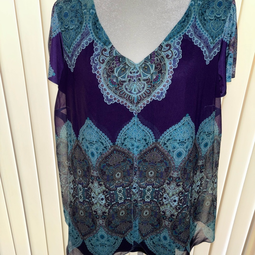 Elegant Purple and blue Women's Top